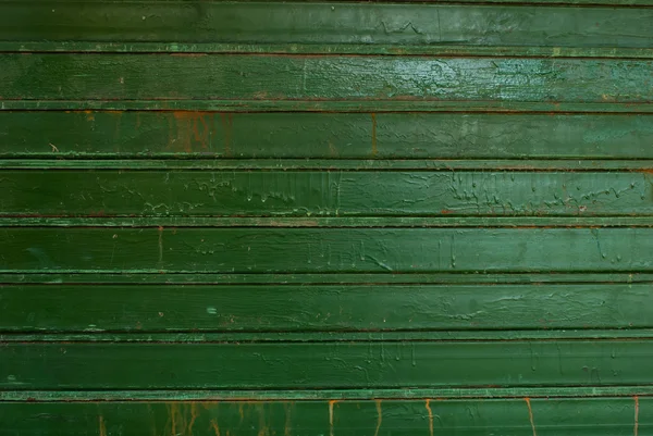 Parede de metal velho, verde — Fotografia de Stock