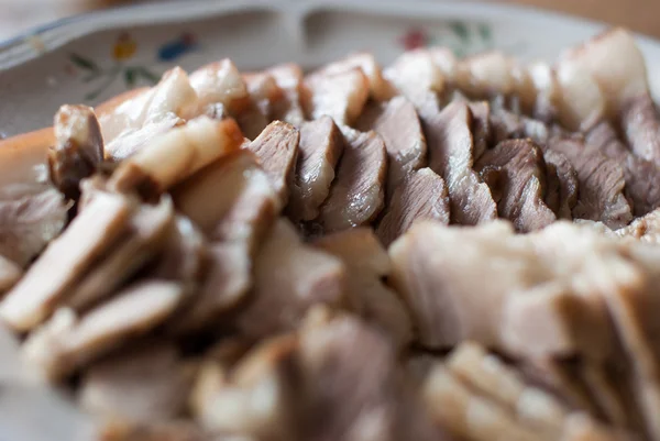 Carne cozida barriga de porco desliza — Fotografia de Stock