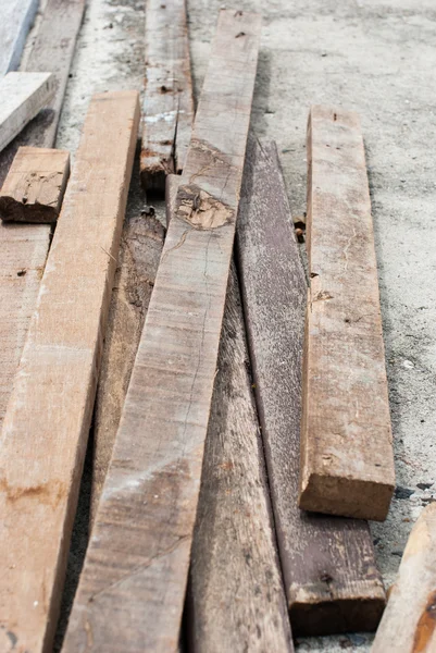 Pile of old wooden for recycling — Stock Photo, Image