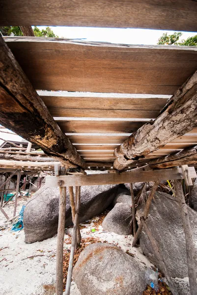 Under the wooden bridge — Stock Photo, Image