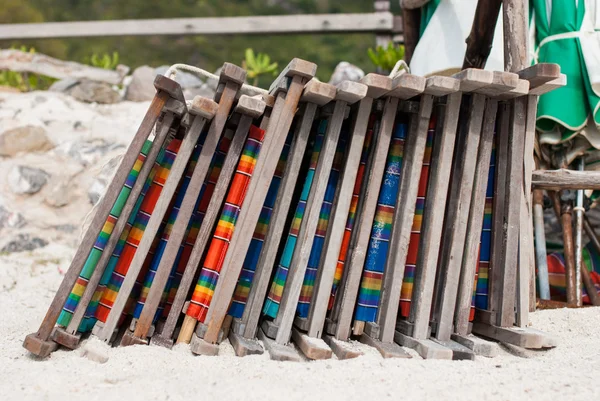 Sedie da spiaggia — Foto Stock