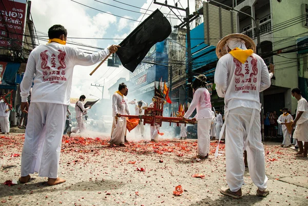 Ranong, thailand - 05-13 oktober: "negen keizer goden festival" — Stockfoto