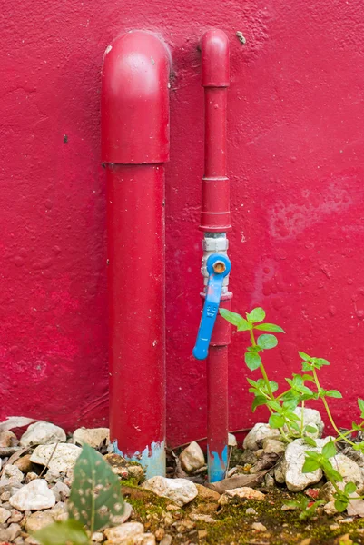 Water valves with hose — Stock Photo, Image