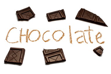 Koyu çikolata parçaları koleksiyonu 