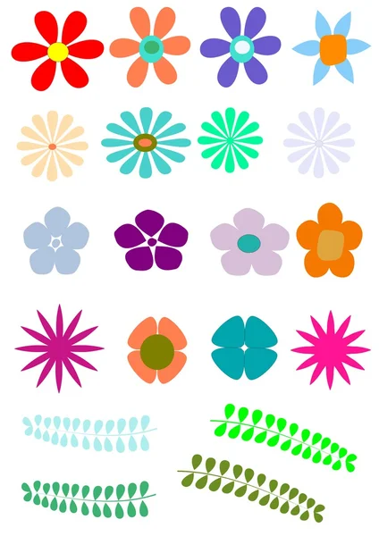 Retro bloemen — Stockvector