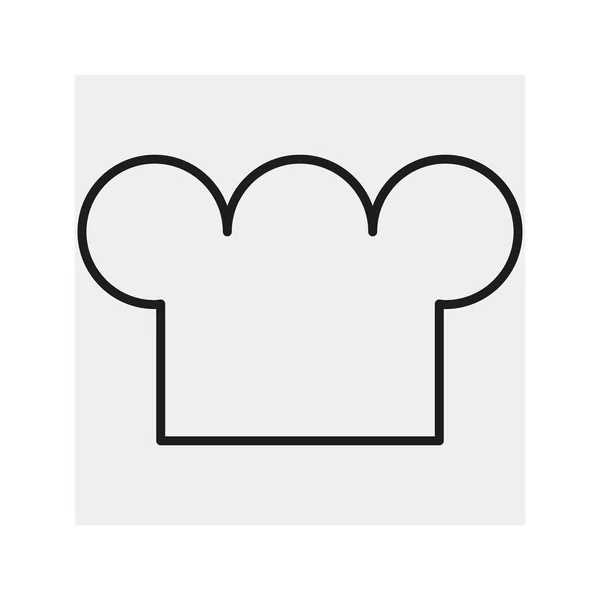 Піктограма Ковпачок Кухаря Одяг Доставка Їжі Готувати Рецепти Вебсайт Лінійне — стоковий вектор