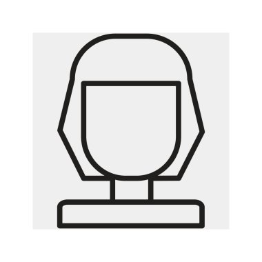 Avatar ikonu. Yüzü. Kadın cinsiyeti. Fotoğraf için bir yer. Anketlerde, sosyal ağlarda, web sitelerinde, uygulamalarda kullanılır.