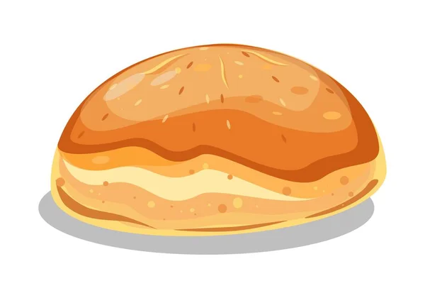 小麦粉で作られた製品 パン屋の商品だ ハンバーガーバーガー グラフィック ベクトル フラットスタイル漫画の描画 — ストックベクタ