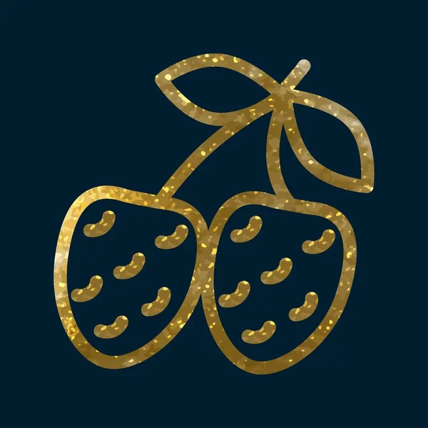 Χρυσό Σήμα Βατόμουρο Γραφική Σκιαγράφηση Χρυσό Βατόμουρο Σκούρο Φόντο Σχέδιο — Διανυσματικό Αρχείο