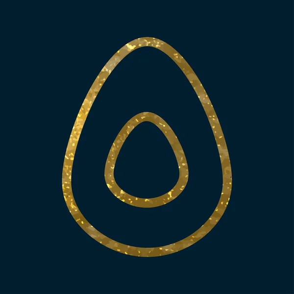 Χρυσό Σήμα Αβοκάντο Γραφική Σκιαγράφηση Χρυσό Αβοκάντο Σκούρο Φόντο Σχέδιο — Διανυσματικό Αρχείο