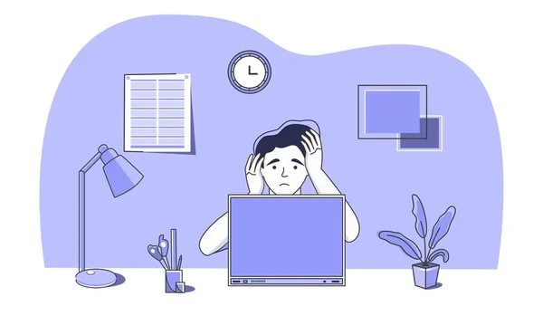 İş stresi. Depresyon. İş günü kendimi kötü hissediyorum. Karakter kafasını sıkıca tutuyor. Sağlık ve ilaç. Serbest takılıyorum. Duyarsızlık. Uykusuzluk. Vektör.