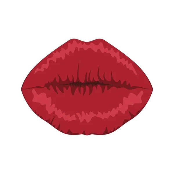 Labbra Labbra Rosse Delle Donne Bellezza Sessualità Vettore Disegno Primo — Vettoriale Stock