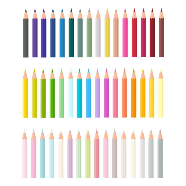 Kolekcja Kolorowych Ołówków Grafika Wektor Rysunek Drzewo Może Być Używany — Wektor stockowy