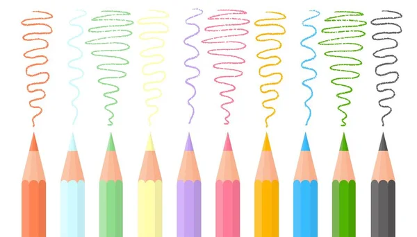 Σχεδίαση Γραμμών Χρωματιστά Διανυσματικά Μολύβια Γραφικά Σχεδιασμός Ιστοσελίδων Χρησιμοποιείται Για — Διανυσματικό Αρχείο