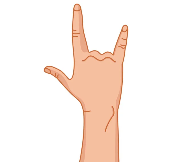 Hand gesture. Vector. Color graphics. Sign with the fingers. Intercultural communication. Emotions. Linear drawing. White background.