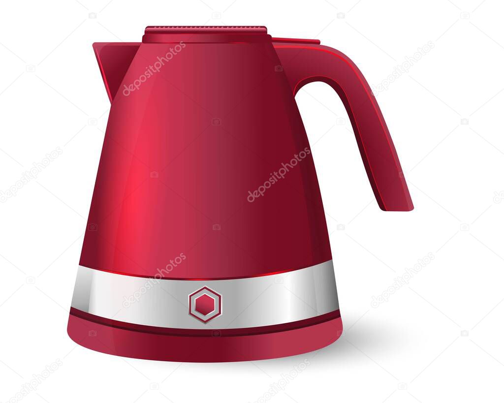 Electric kettle. Vector. Graphics. Realistic. Used in web design.