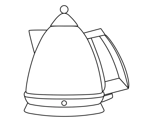 Bouilloire Électrique Schéma Gros Plan Graphiques Vecteur Croquis Croquis Utilisé — Image vectorielle