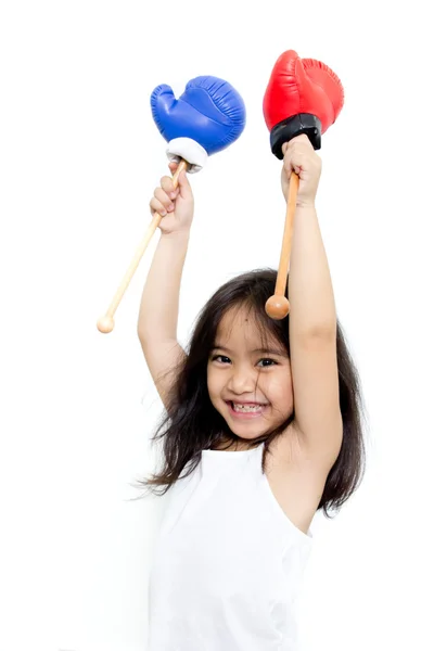 Action drôle de boxe pour enfants — Photo