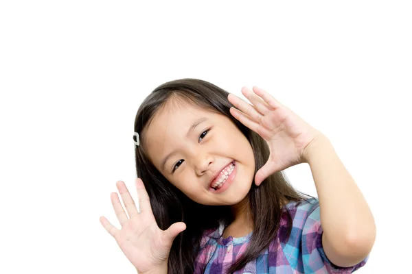 Glad asiatisk tjejšťastné Asijská dívka — Stockfoto