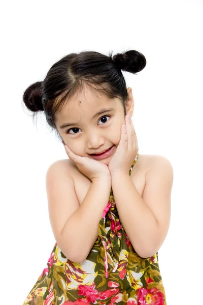 Schönes kleines Mädchen im Sommerkleid — Stockfoto