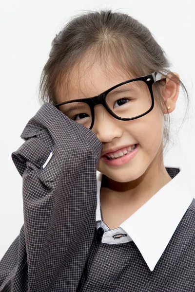 Lycka asiatiska affärer kid — Stockfoto