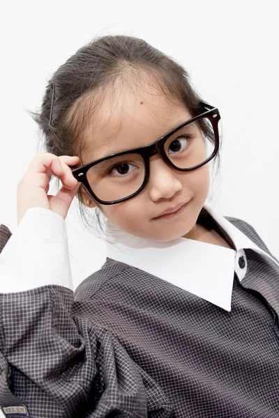 Asiatique enfant d'affaires avec des lunettes — Photo