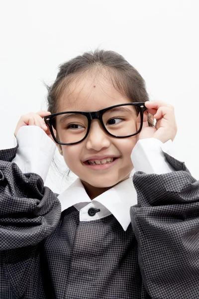 Asiatique enfant d'affaires avec des lunettes — Photo