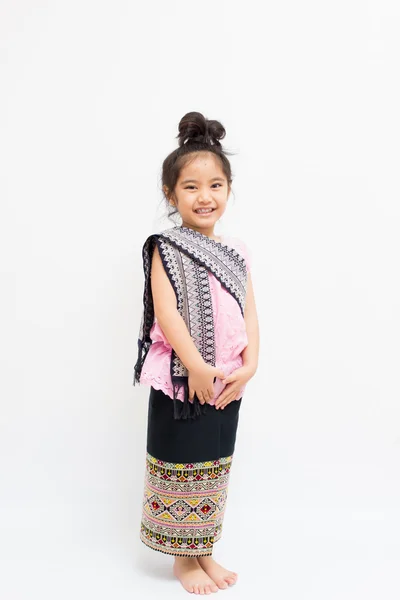 Μικρό παιδί Ταϊλάνδης σε παραδοσιακές φορεσιές — Φωτογραφία Αρχείου