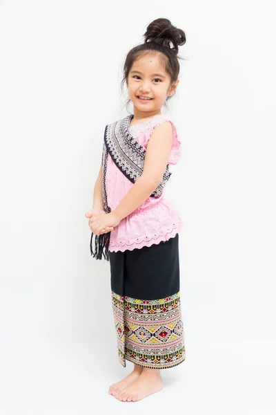 Little Thai child in traditional dress — Stock Photo, Image