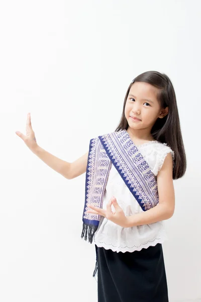 Thai kleines Mädchen traditioneller Tanz — Stockfoto