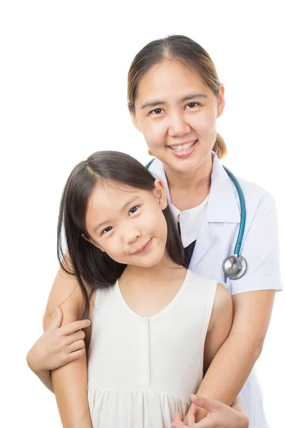 Asian girl and doctor — Stock Photo, Image