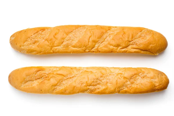 Γαλλικό ψωμί σε απομονωμένες φόντο — Φωτογραφία Αρχείου