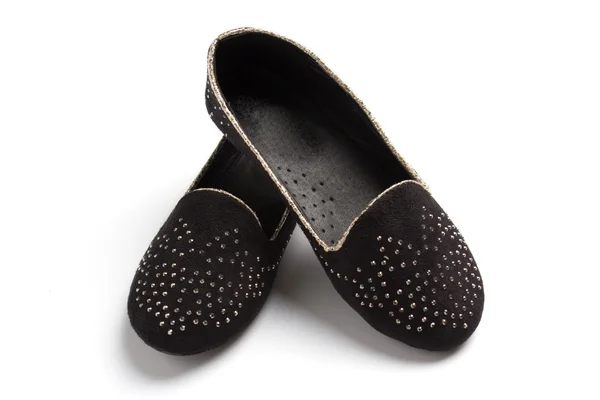 Czarne buty dla dzieci — Zdjęcie stockowe