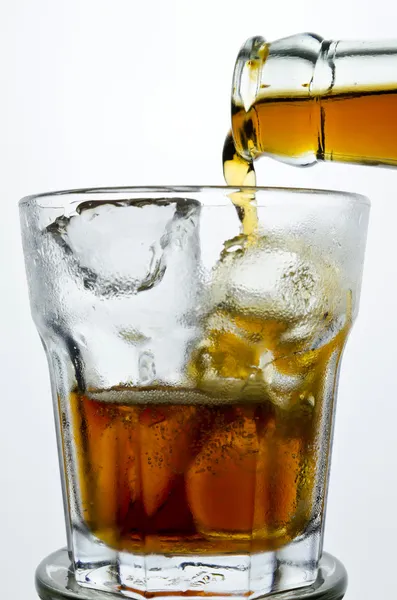 Dramatic cola splash, there is some movement in the splashes — Stock Photo, Image