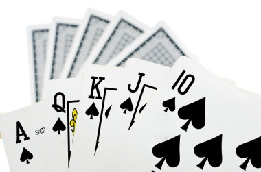 Oyun kağıtları - beyaz arka plan üzerinde izole