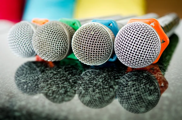 Close up of microphone — Stock Photo, Image