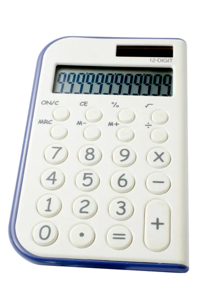 Calculadora em um fundo branco — Fotografia de Stock