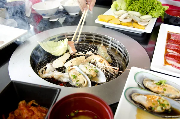 Fresh seafood Grill Koren style — Stock Photo, Image