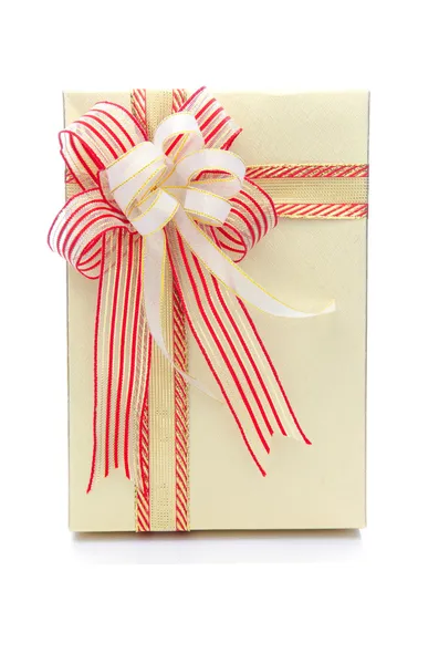 Gold gift box — Stock Photo, Image