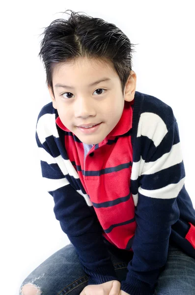 Portret van gelukkig Aziatische schattige jongen — Stockfoto
