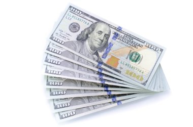 yeni yüz dolar yığını