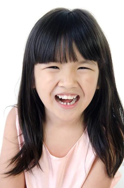 Mutlu Asya cute gril portresi — Stok fotoğraf