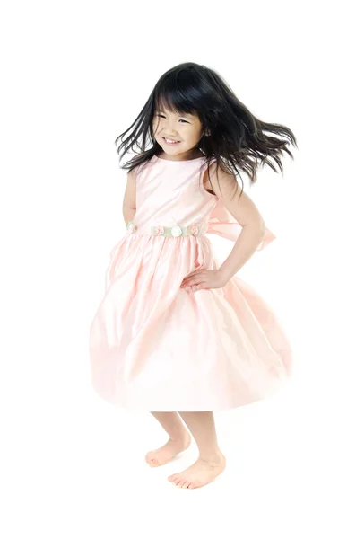 幸福的亚洲可爱女孩的画像 — 图库照片