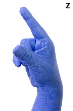 Parmak alfabesi Amerikan işaret dili (Asl yazım)