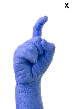 Parmak alfabesi Amerikan işaret dili (Asl yazım)