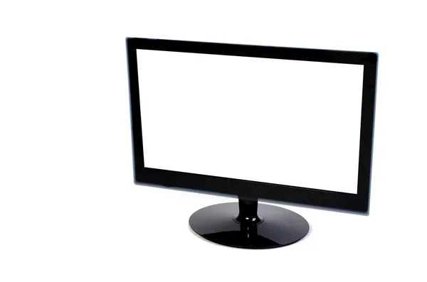 LED monitor počítače s bílým plátnem — Stock fotografie