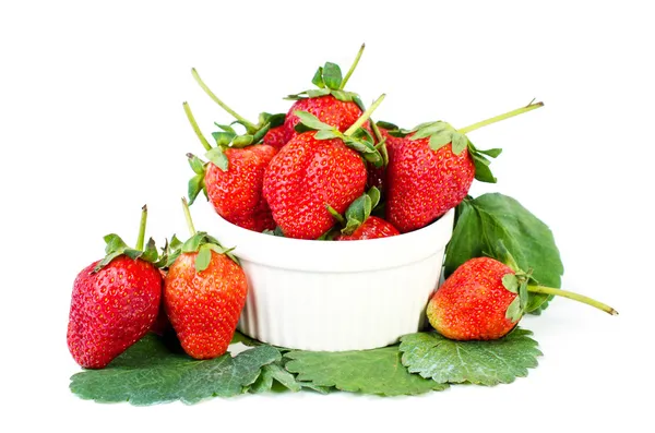 Fresh strawberries were placed — Stock Photo, Image