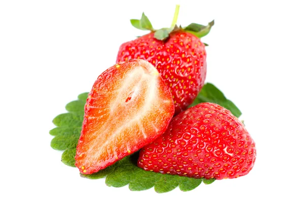 Fresh strawberries were placed — Stock Photo, Image