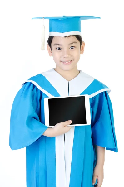 Asiatico Bambino con tablet — Foto Stock