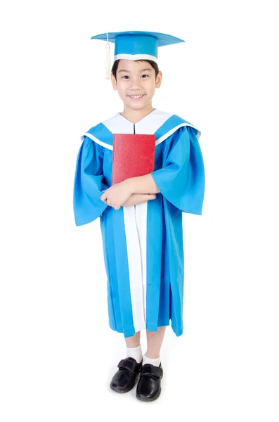 Asian Child with red book — Stock Photo, Image